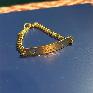 Speidel Gold Nameplate Bracelet